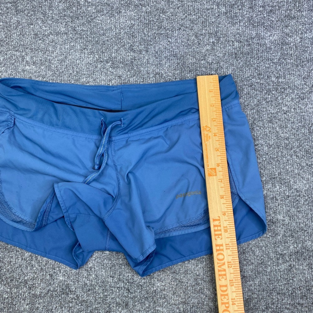 Patagonia Womens Strider Running Shorts Blue Size Medium Athletic Gym Training - Picture 7 of 9